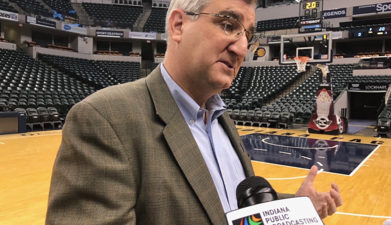 Gov. Eric Holcomb (R-Indiana) says he wants Indiana's Medicaid expansion - through its HIP 2.0 program - continued as federal lawmakers debate health care reform. (Brandon Smith/IPB News)