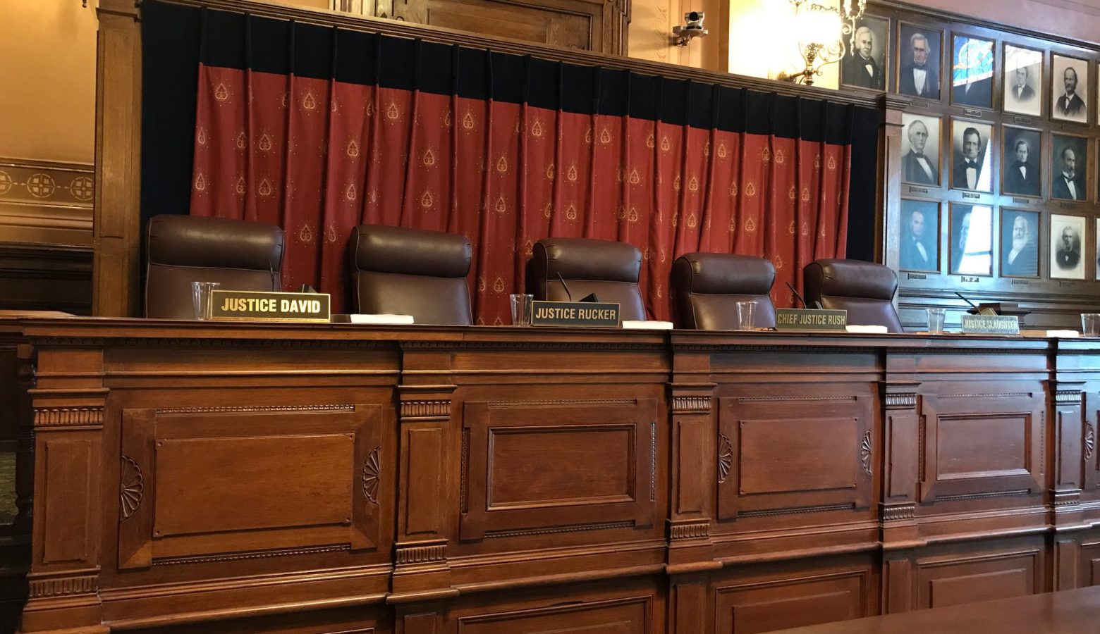 The Indiana Supreme Court Chamber at the Statehouse (Brandon Smith/IPB News)