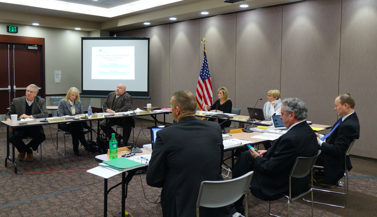 The State Board of Education in session during its first regular meeting of 2017 on January 11 in the Indiana Government Center South in Indianapolis. (Eric Weddle/WFYI Public Media)