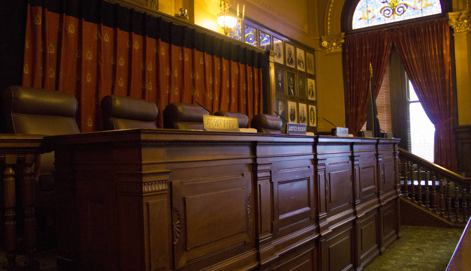 The Indiana Supreme Court Chamber in the Statehouse. (Brandon Smith/IPB News)