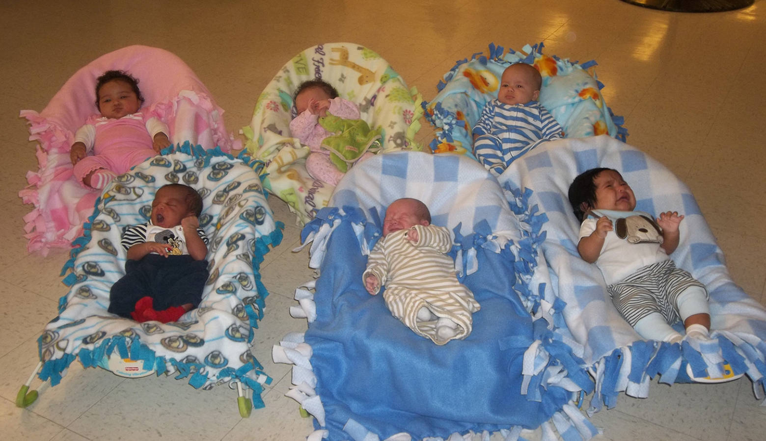 Six of the current residents of Wee Ones Nursery in Indianapolis. (Allison Greene/Wee Ones Nursery)