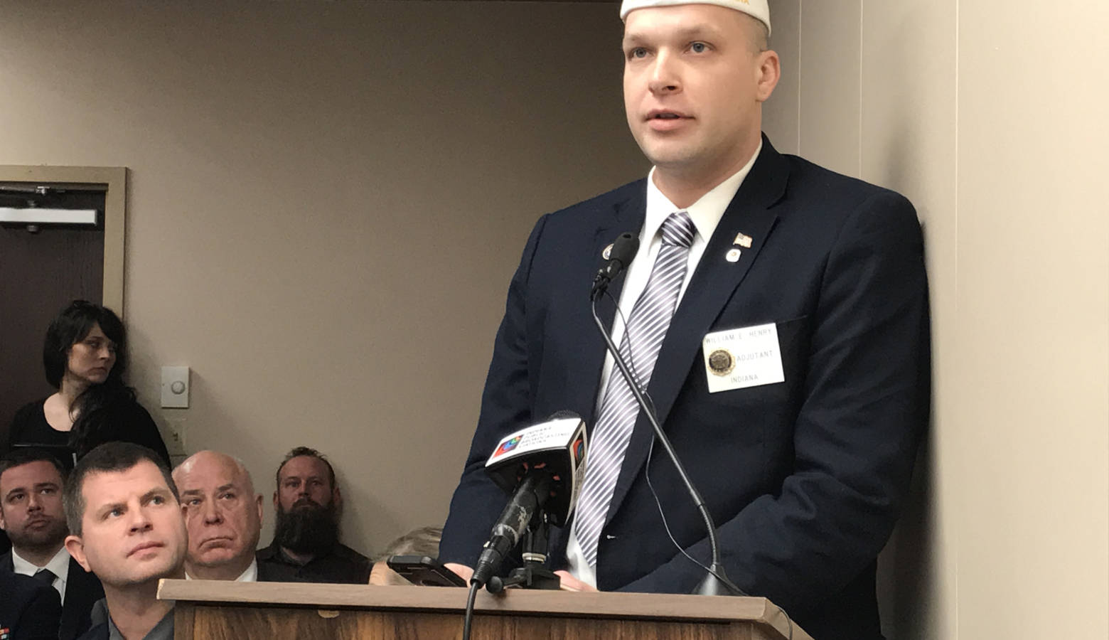 American Legion of Indiana Assistant Adjutant Will Henry testifies in a House committee on cannabidiol. (Brandon Smith/IPB News)