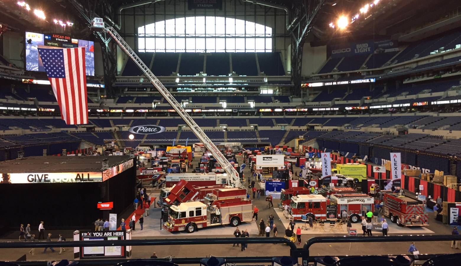 FACEs and LAM are exhibitors at the annual firefighters conference in Indianapolis. (Jill Sheridan/IPB News)