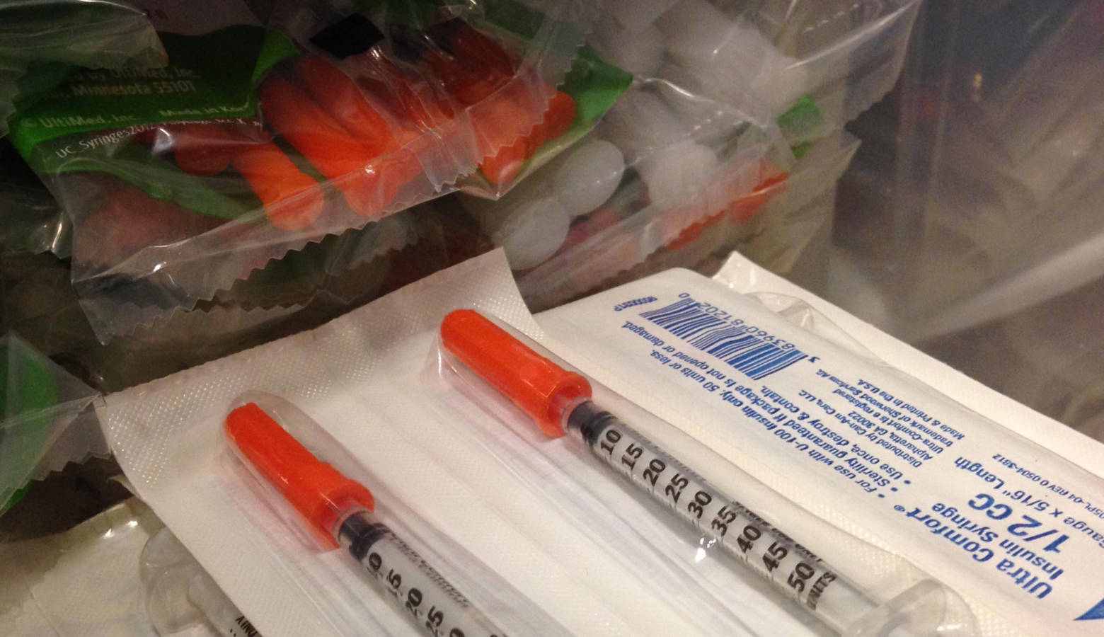 Clean syringes at a needle exchange. (Jake Harper/Side Effects)