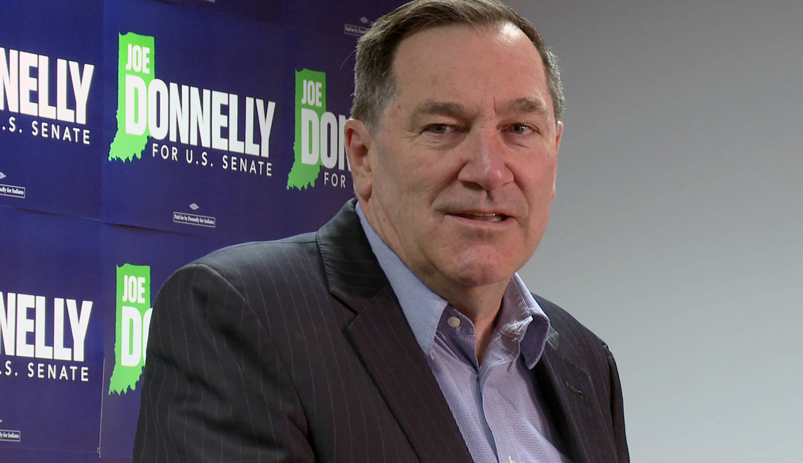 Sen. Joe Donnelly (D-Ind.) says he's ready for a fight against Republican Senate candidate Mike Braun. (Lauren Chapman/IPB News)