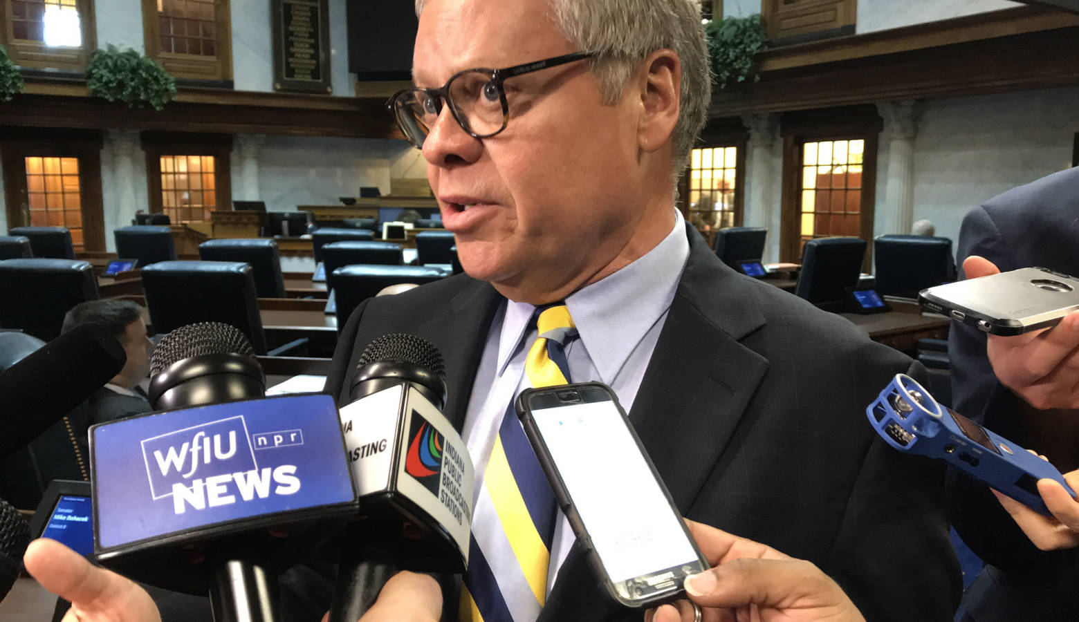 Senate Public Policy Committee Chair Ron Alting (R-Lafayette) says he’ll give a hearing to a bill next year to legalize sports betting. (Brandon Smith/IPB News)