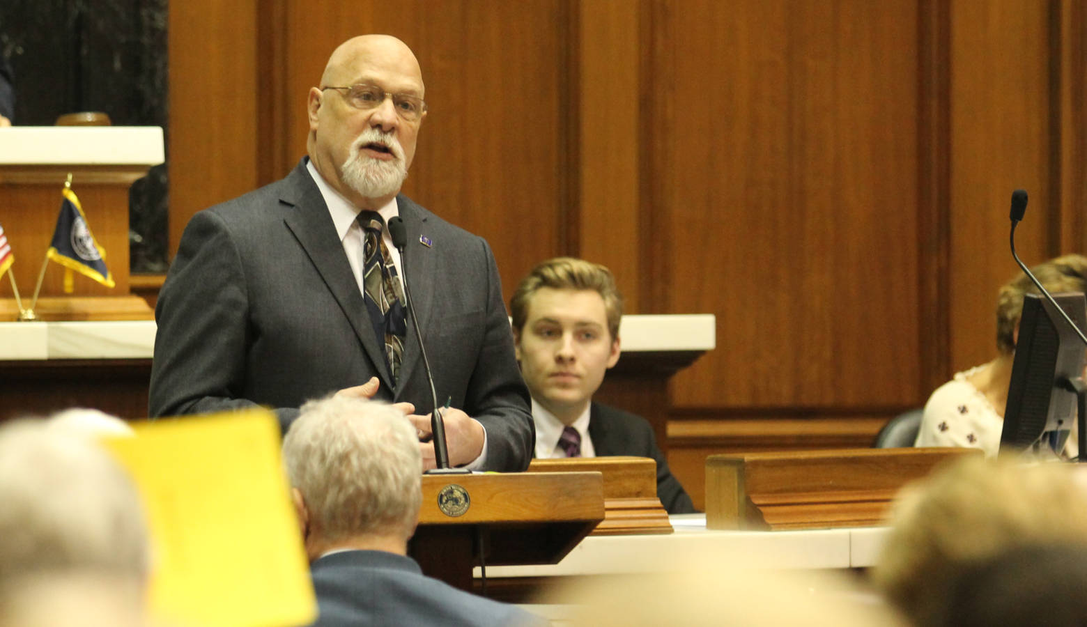 Rep. Tim Brown (R-Crawfordsville) says the latest legislation builds on previous school safety investments. (Lauren Chapman/IPB News)