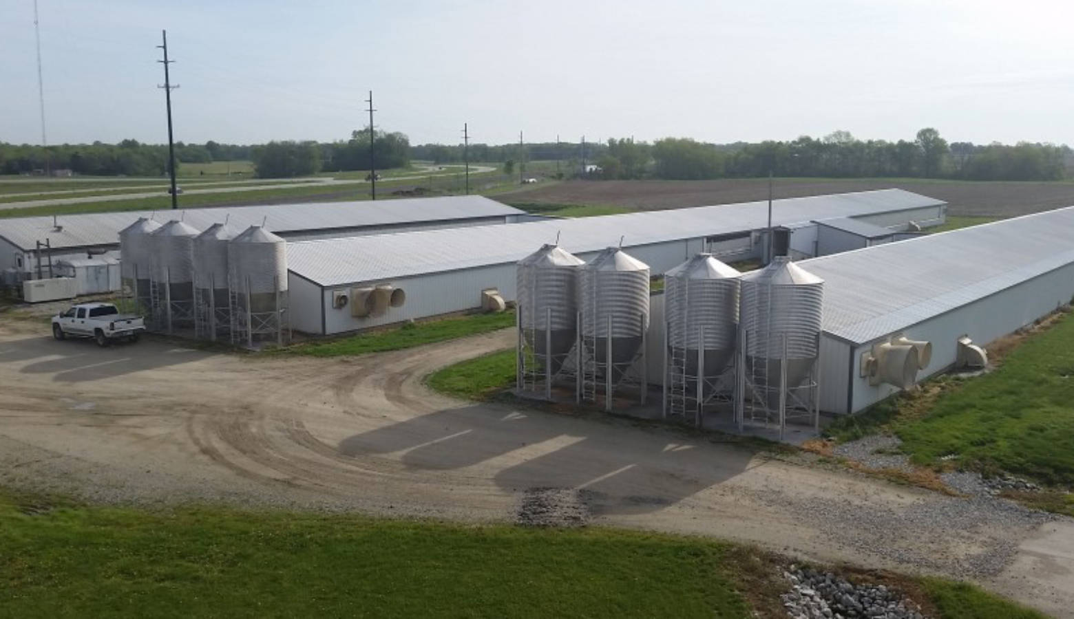 A CAFO off Route 25 in Tippecanoe County. (FILE PHOTO: Annie Ropeik/IPB News)
