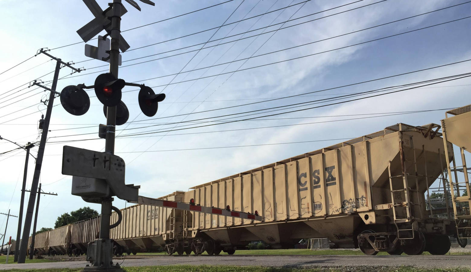 Indiana can no longer hold trains accountable if they block railroad crossings for a long time. (Charlotte Tuggle/WBAA)