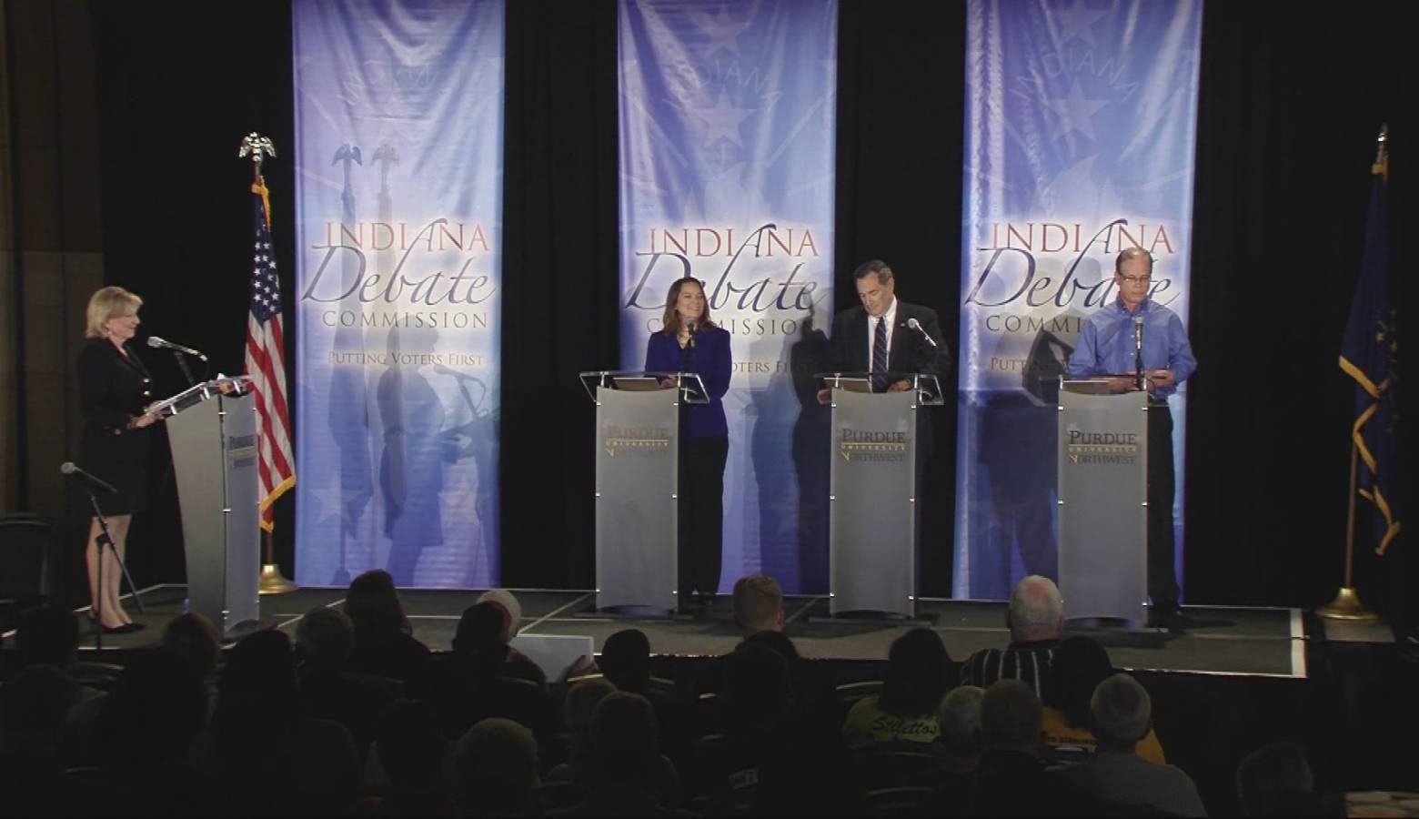 U.S. Senate candidates for Indiana debate on Oct. 8. (Courtesy of the Indiana Debate Commission)