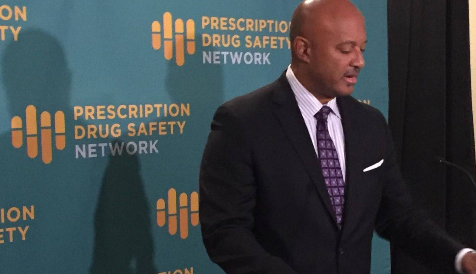 Attorney General Curtis Hill announces the expansion at the annual Drug Abuse Symposium. (Jill Sheridan/IPB News)