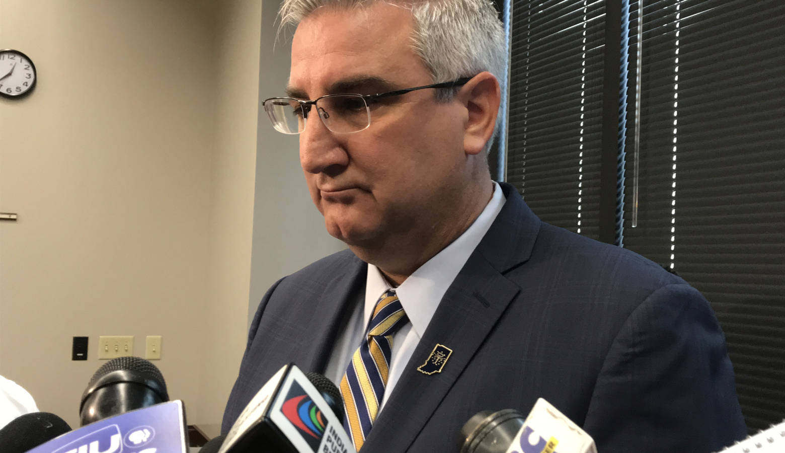 Gov. Eric Holcomb says he and the Department of Child Services are "wide open" to input from everyone in the child welfare system. (Brandon Smith/IPB News)