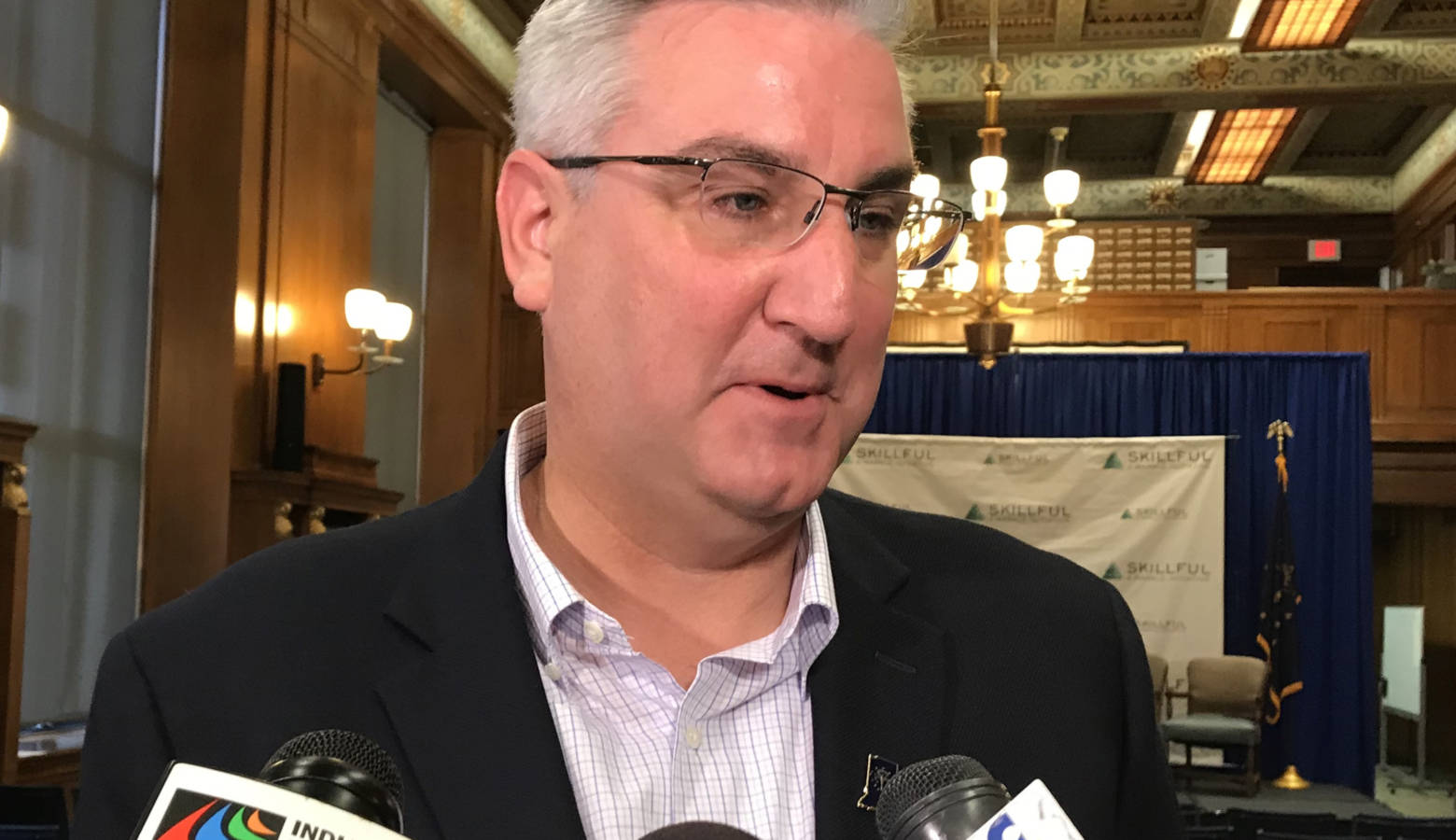 Gov. Eric Holcomb acknowledges the state needs to help foster parents more. (Brandon Smith/IPB News)