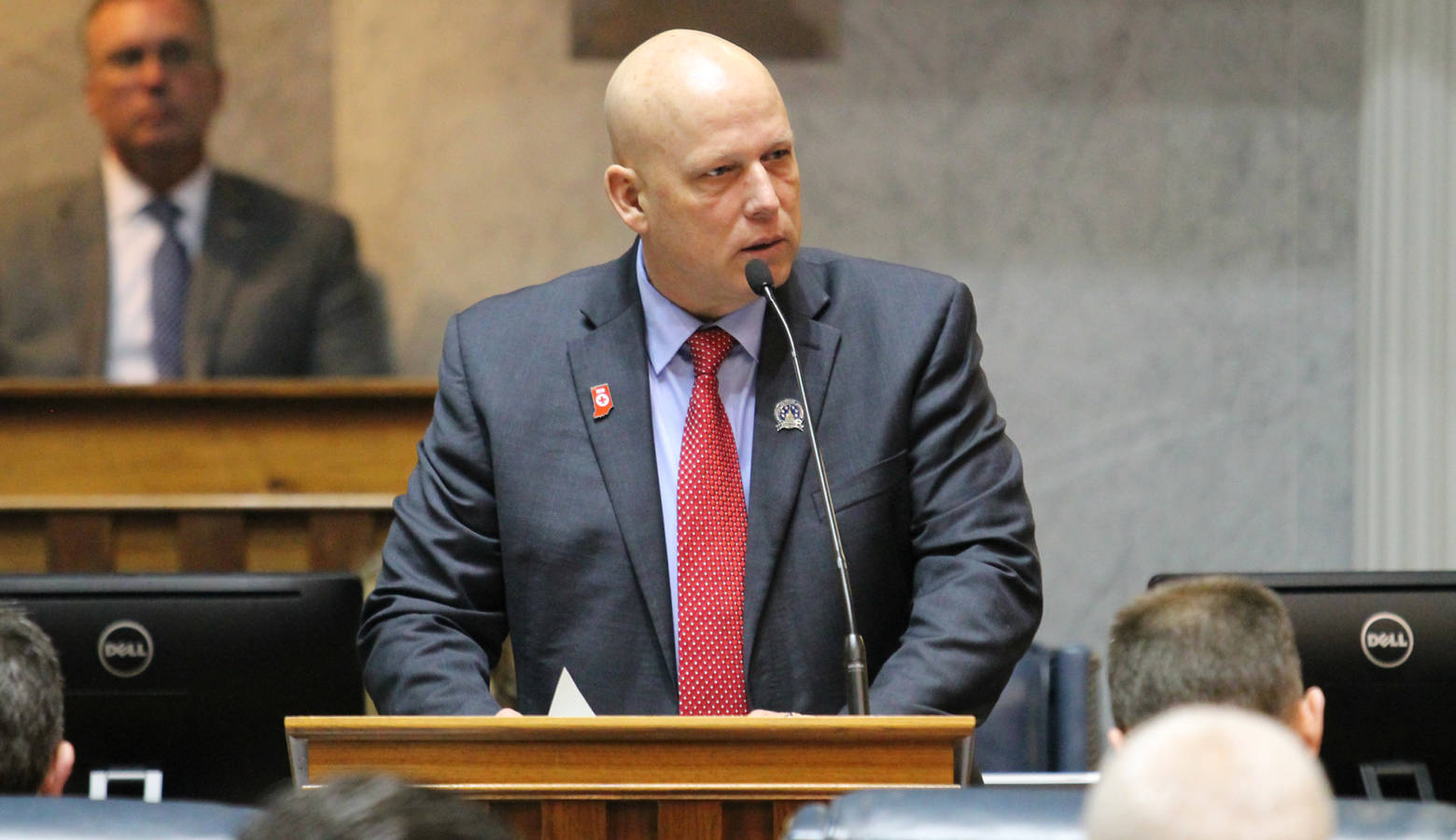 Bill author, Sen. Michael Crider (R-Greenfield), says the creation of an integrated mental health system is a key step in preventing school violence.  (Lauren Chapman/IPB News)