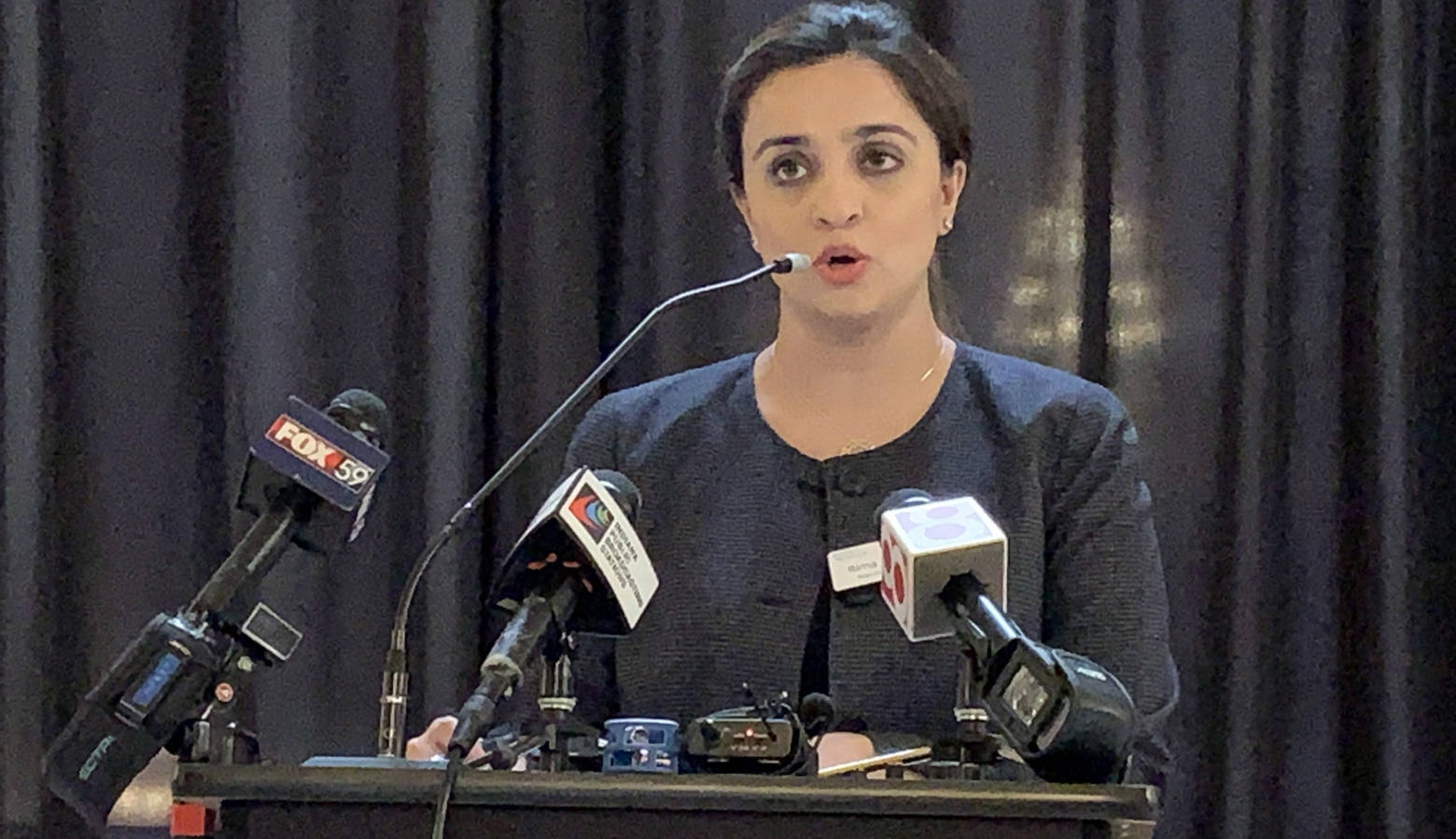 Women4Change Indiana executive director Rima Shahid says leaving sex and gender out of hate crimes legislation is particularly harmful. (Brandon Smith/IPB News)