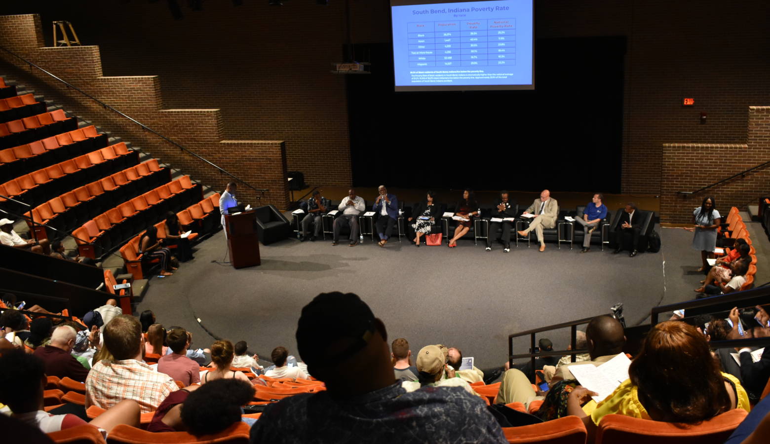 A panel discussion on minority communities and inequality in South Bend on July 14, 2019. (Justin Hicks/IPB News)