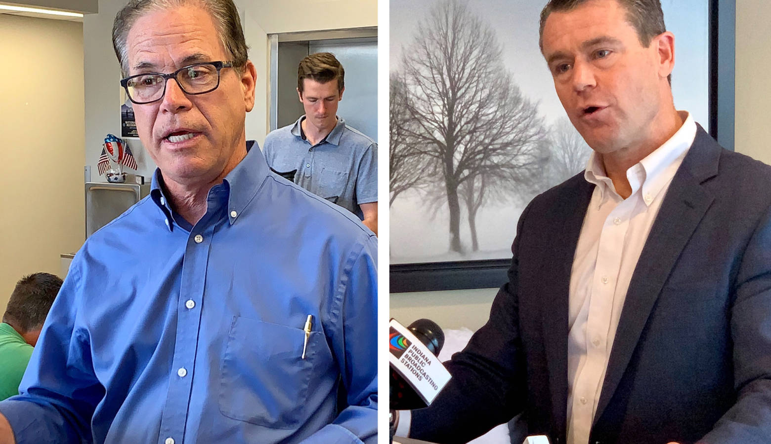 U.S. Sens. Mike Braun (R-Ind.) and Todd Young (R-Ind.). (Brandon Smith/IPB News)