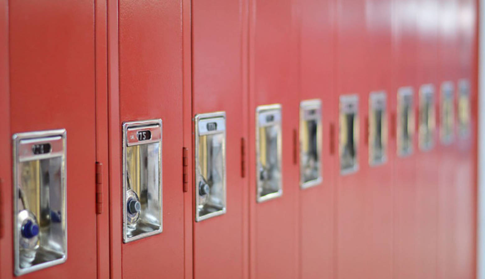 Lockers in a school.