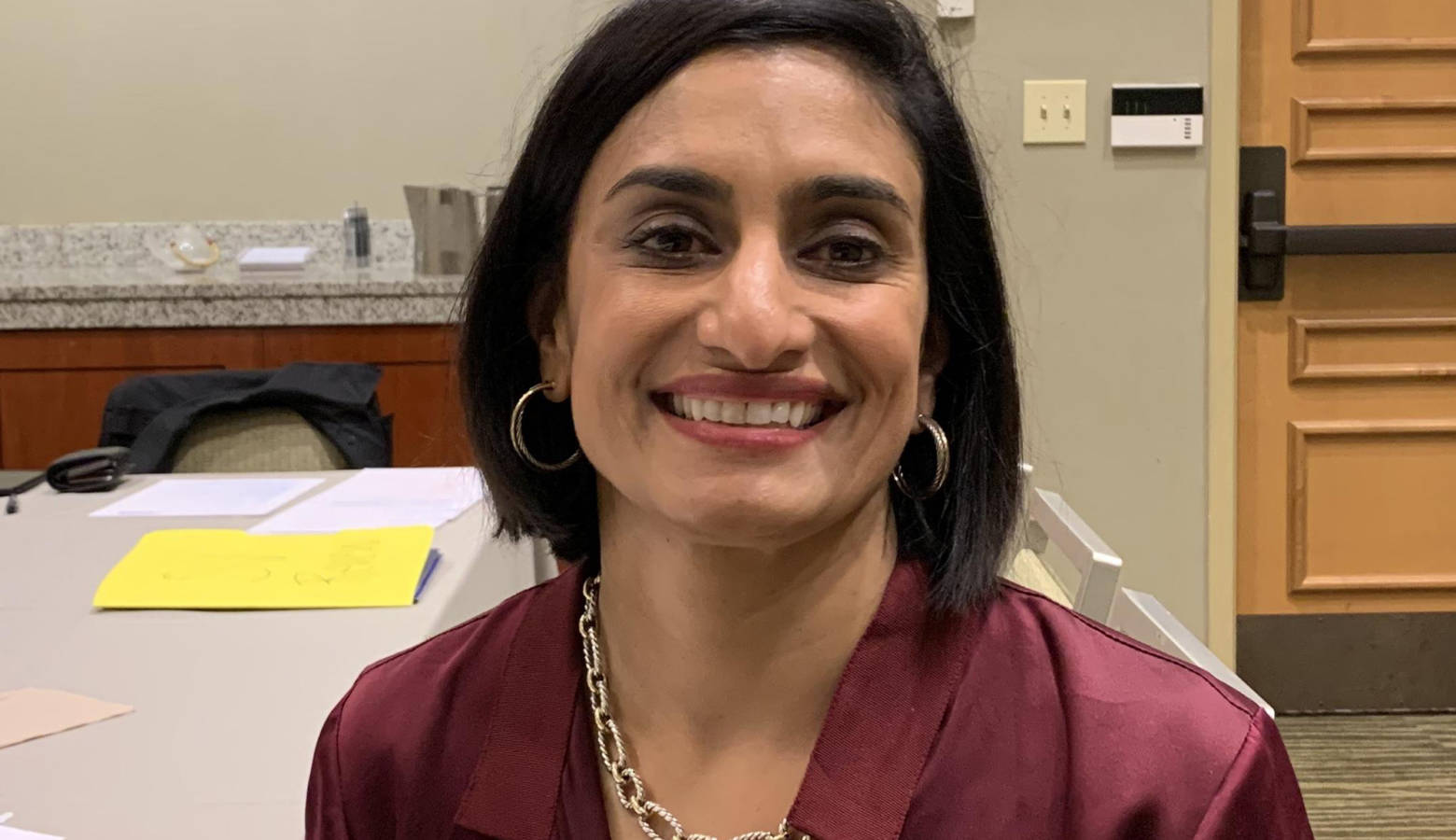 Seema Verma, the country’s top Medicare official, says premiums are down an average of 15 percent. (Jill Sheridan/IPB News)