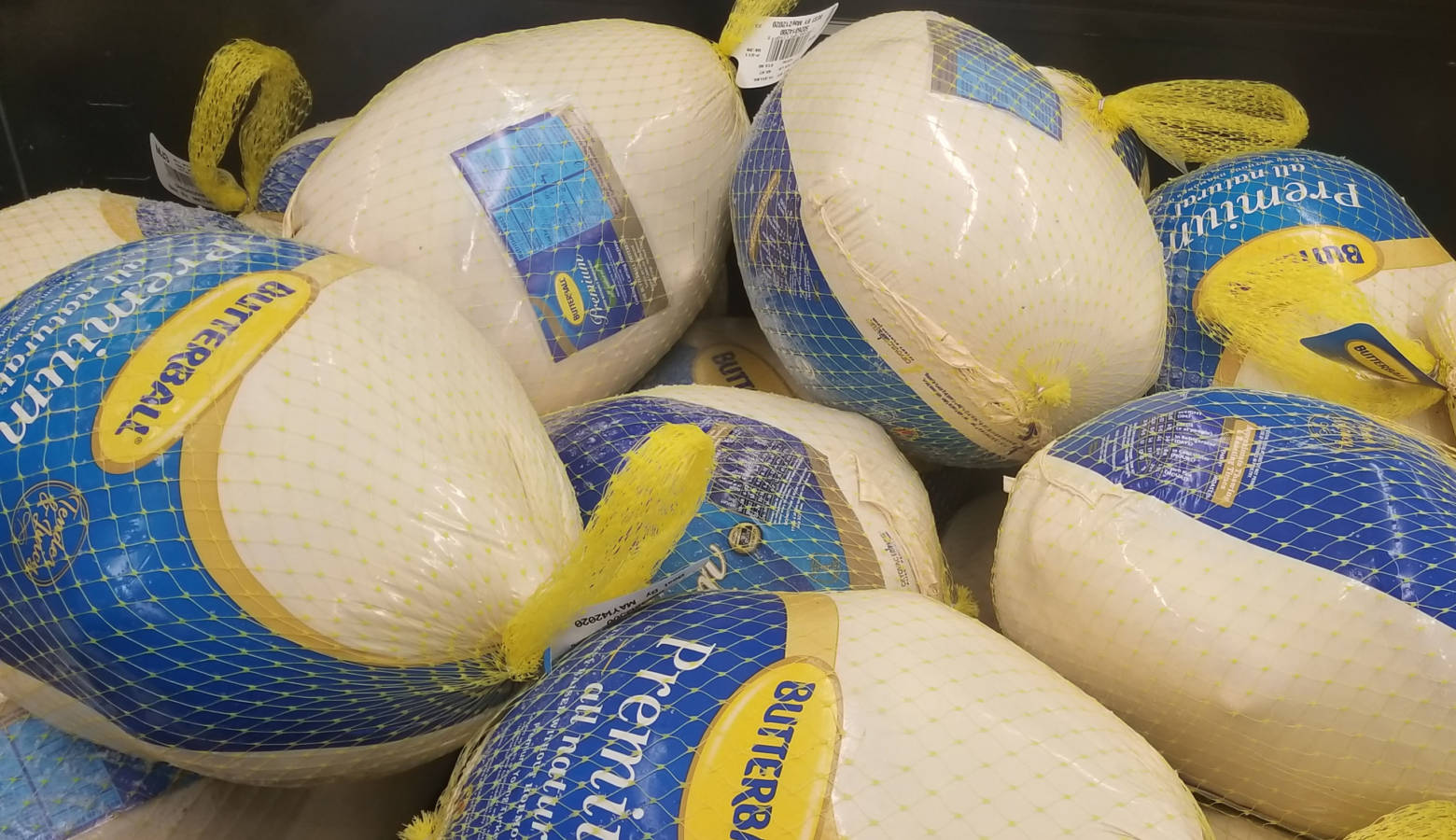 Turkeys for sale at a Meijer in Lafayette, Indiana. (Samantha Horton/IPB News)