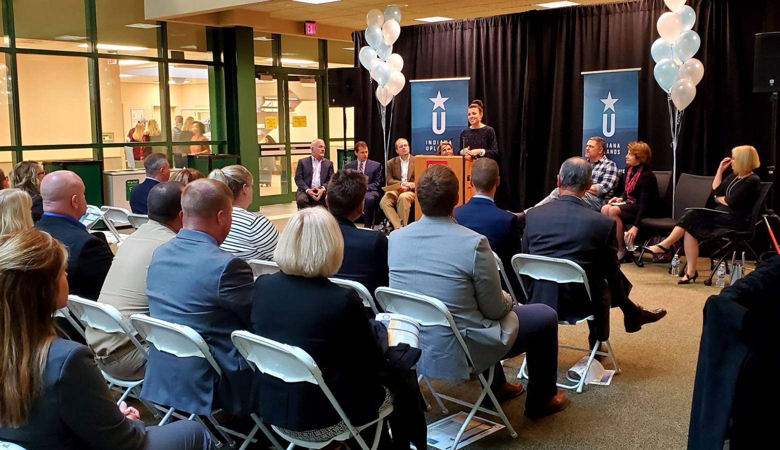The announcement of the Indiana Uplands 21st Century Talent Region on Monday. (Courtesy of the office of Career Connections and Talent)