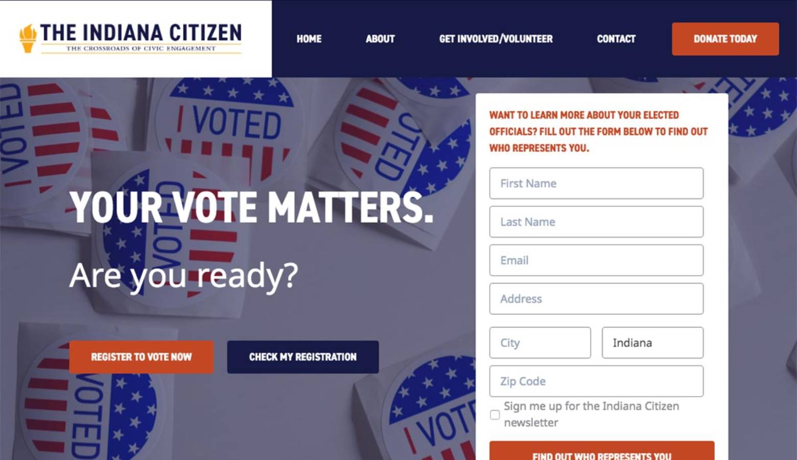 A new non-profit hopes to turn around Indiana's low voter registration and turnout with the launch of a voter engagement effort called the Indiana Citizen. (indianacitizen.org)