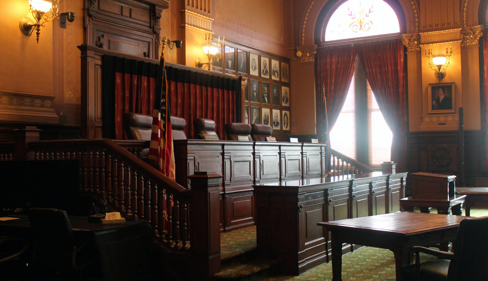 The Indiana Supreme Court chamber. (Lauren Chapman/IPB News)