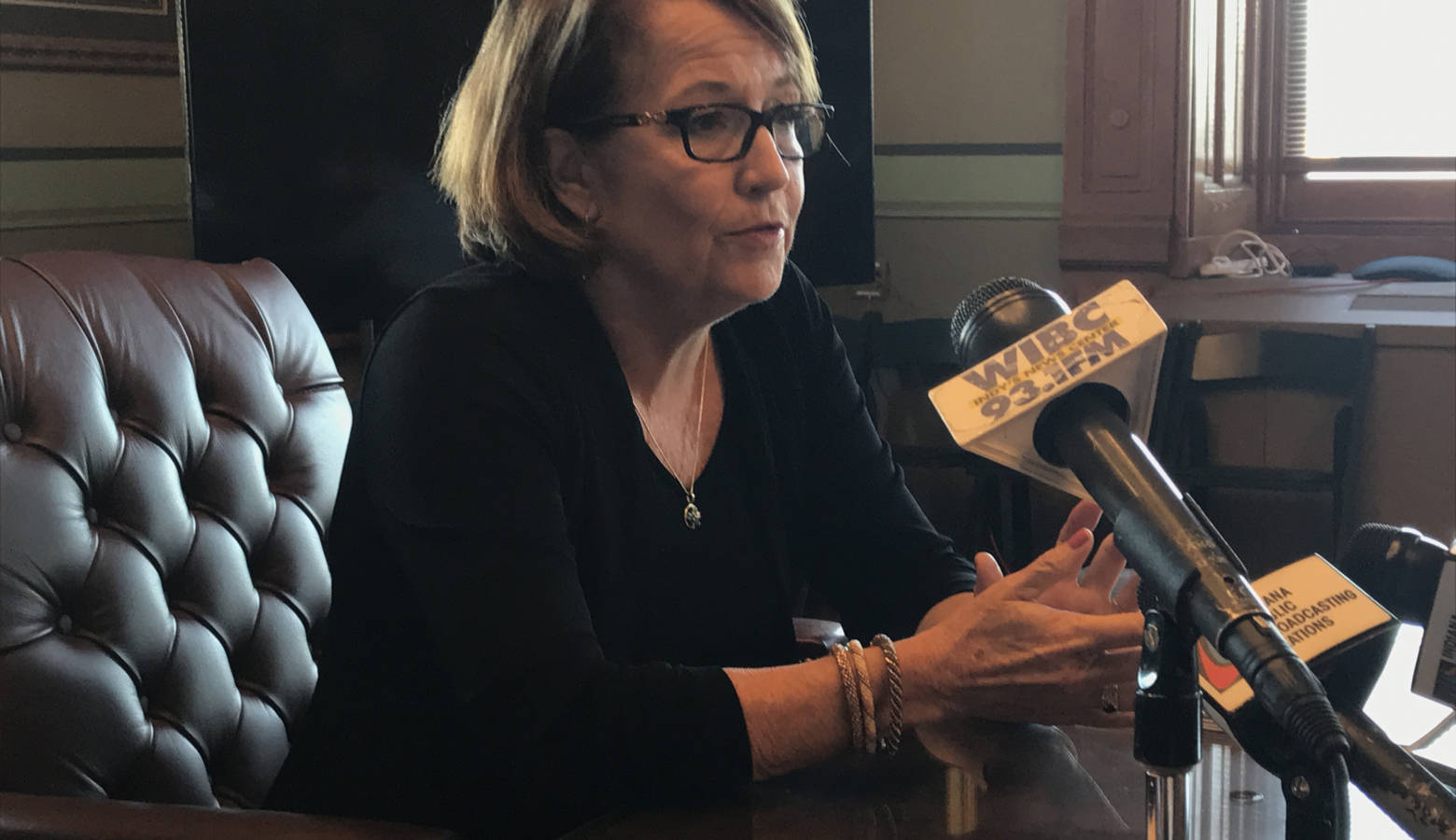 Indiana Chief Justice Loretta Rush co-chairs the group and says it was created in response to the growing number of court cases related to substance abuse. (Brandon Smith/IPB News)