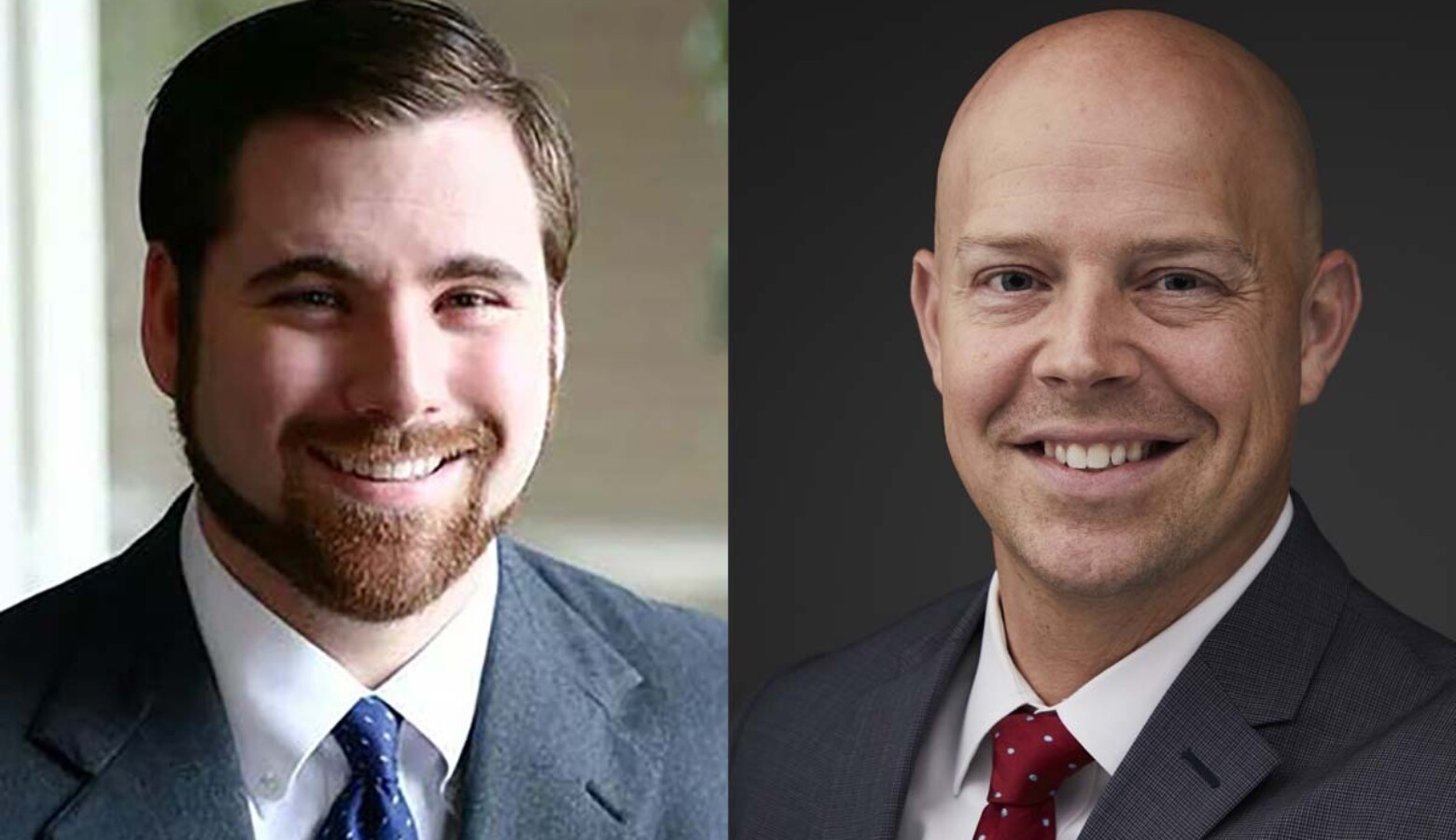 Decatur County Prosecutor Nate Harter, left, joined the Republican race for the Attorney General nomination as former Indiana Department of Revenue Commissioner Adam Krupp, right, dropped out and endorsed Harter. (Courtesy of Indiana Prosecuting Attorneys