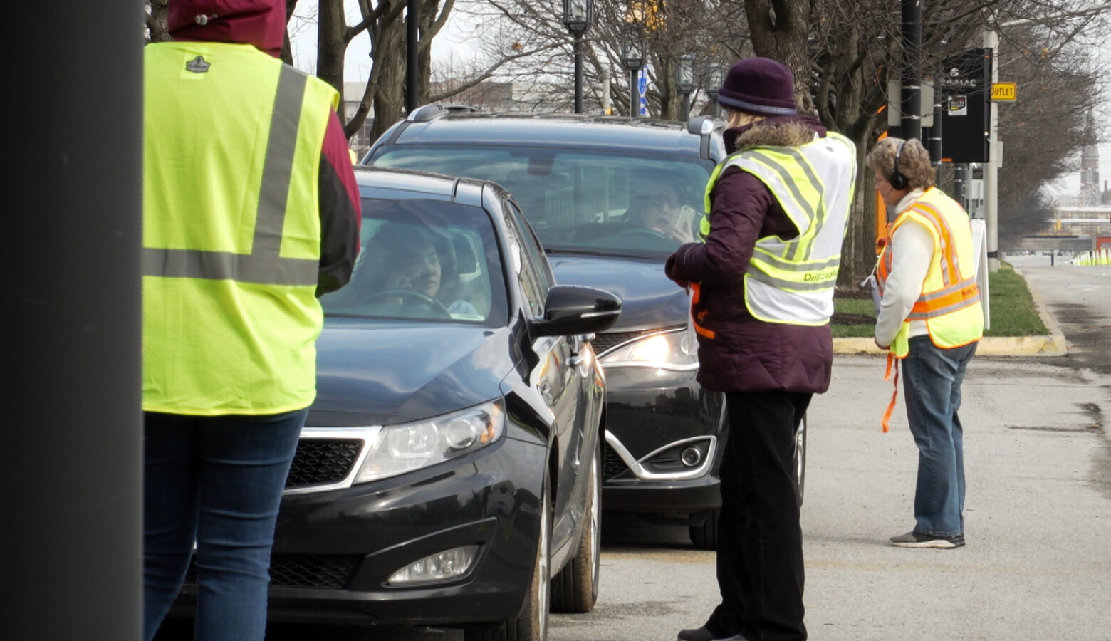 Eli Lilly has expanded its drive-thru testing for COVID-19 to "front-line essential" workers, such as grocery store cashiers. (Alan Mbathi/IPB News)
