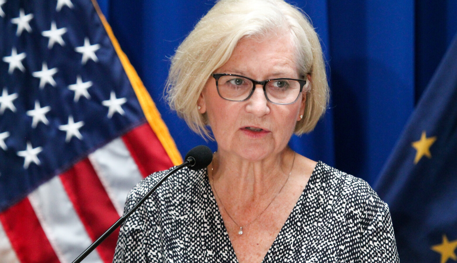 State Health Commissioner Dr. Kris Box says the state has struggled with resources to do enough COVID-19 tests, though it’s increasing its capacity. (Lauren Chapman/IPB News)