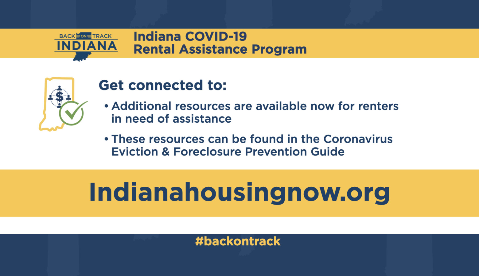 State officials announced the creation of a Rental Assistance Program that will provide $500 a month for four months to people who’ve lost income during the pandemic. (Courtesy of the Holcomb administration)