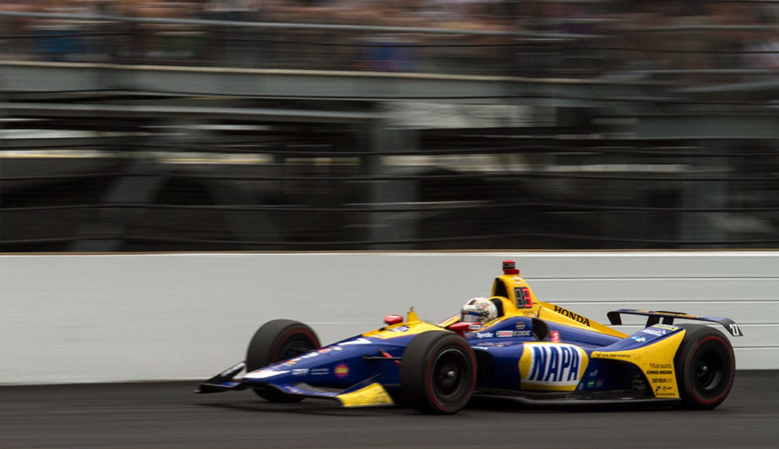 Alexander Rossi finished second in the 103rd running of the Indianapolis 500 on Sunday, May 26, 2019. (FILE PHOTO: Doug Jaggers/WFYI News)