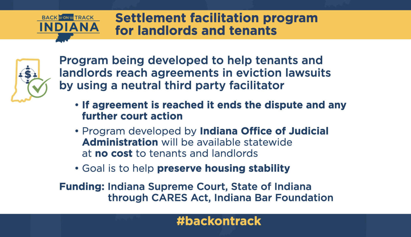 Indiana will launch a settlement arbitration tool for Hoosier landlords and renters as it braces for a flood of evictions when the state’s eviction moratorium ends Aug. 14. (Courtesy of the governor's office)