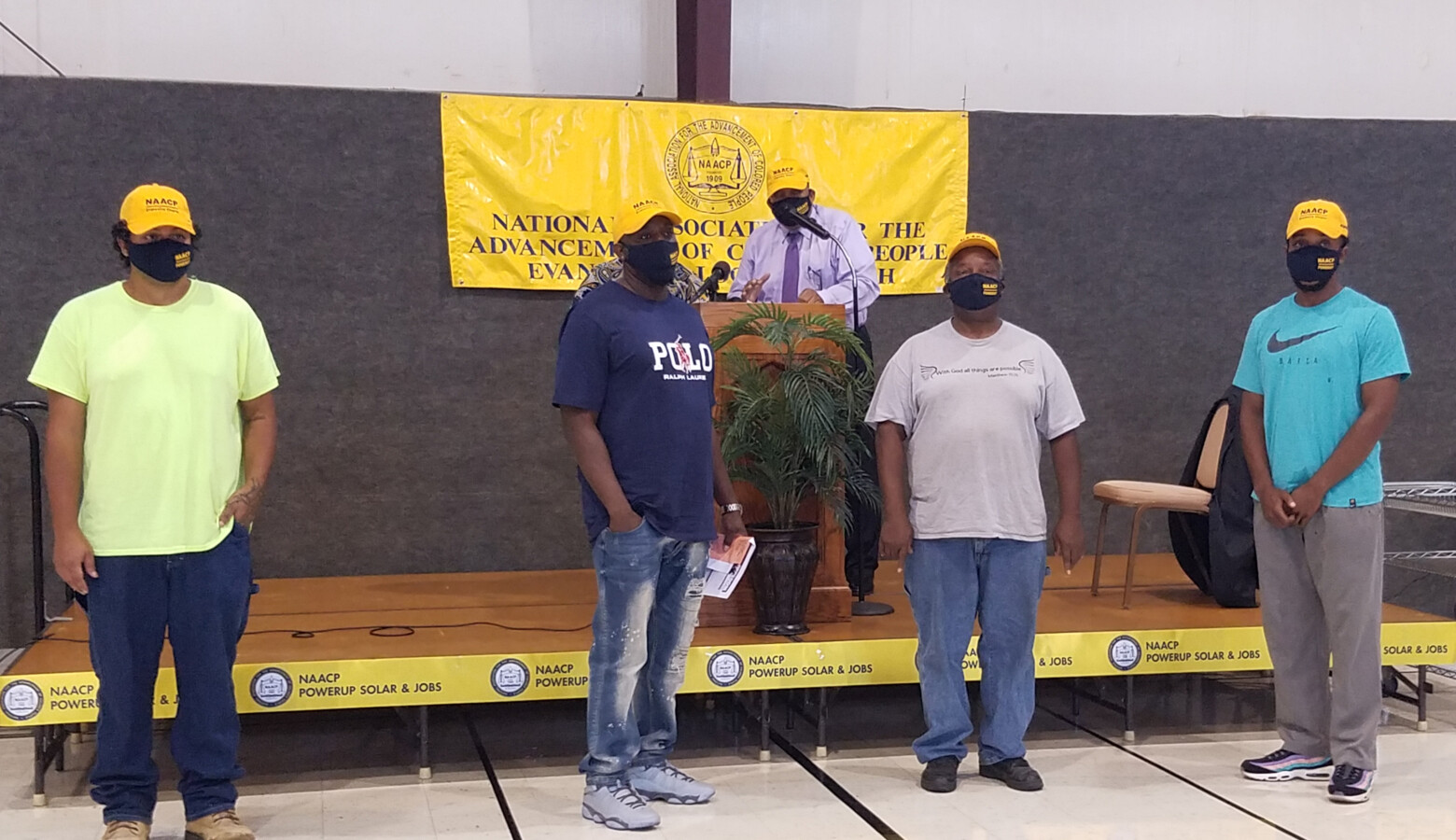 The Indiana NAACP announced the first group of graduates to finish its solar job training program. (Steve Burger/WNIN)