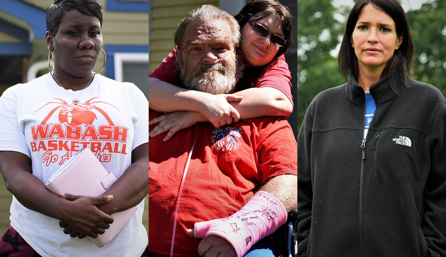 Christina Rush, Rebecca Schreck, and Karina Oertel are three examples of the hundreds of thousands of Hoosiers who have lost their jobs and income during the COVID-19 pandemic. (Justin Hicks/IPB News)
