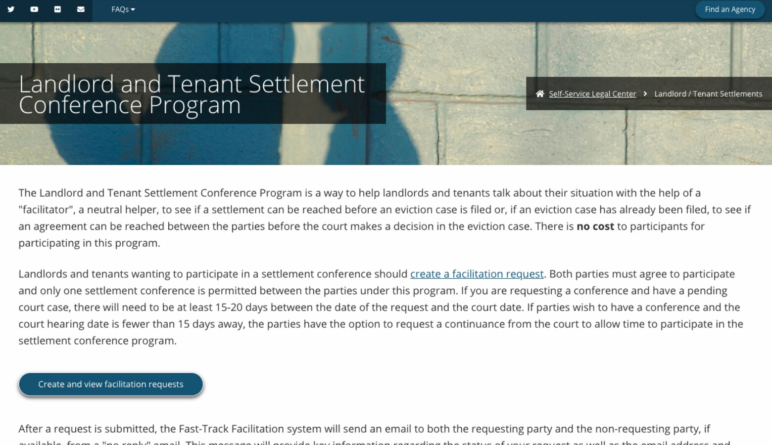 The goal of the landlord-tenant settlement program is to keep eviction cases out of the courts. (Screenshot of courts.IN.gov)
