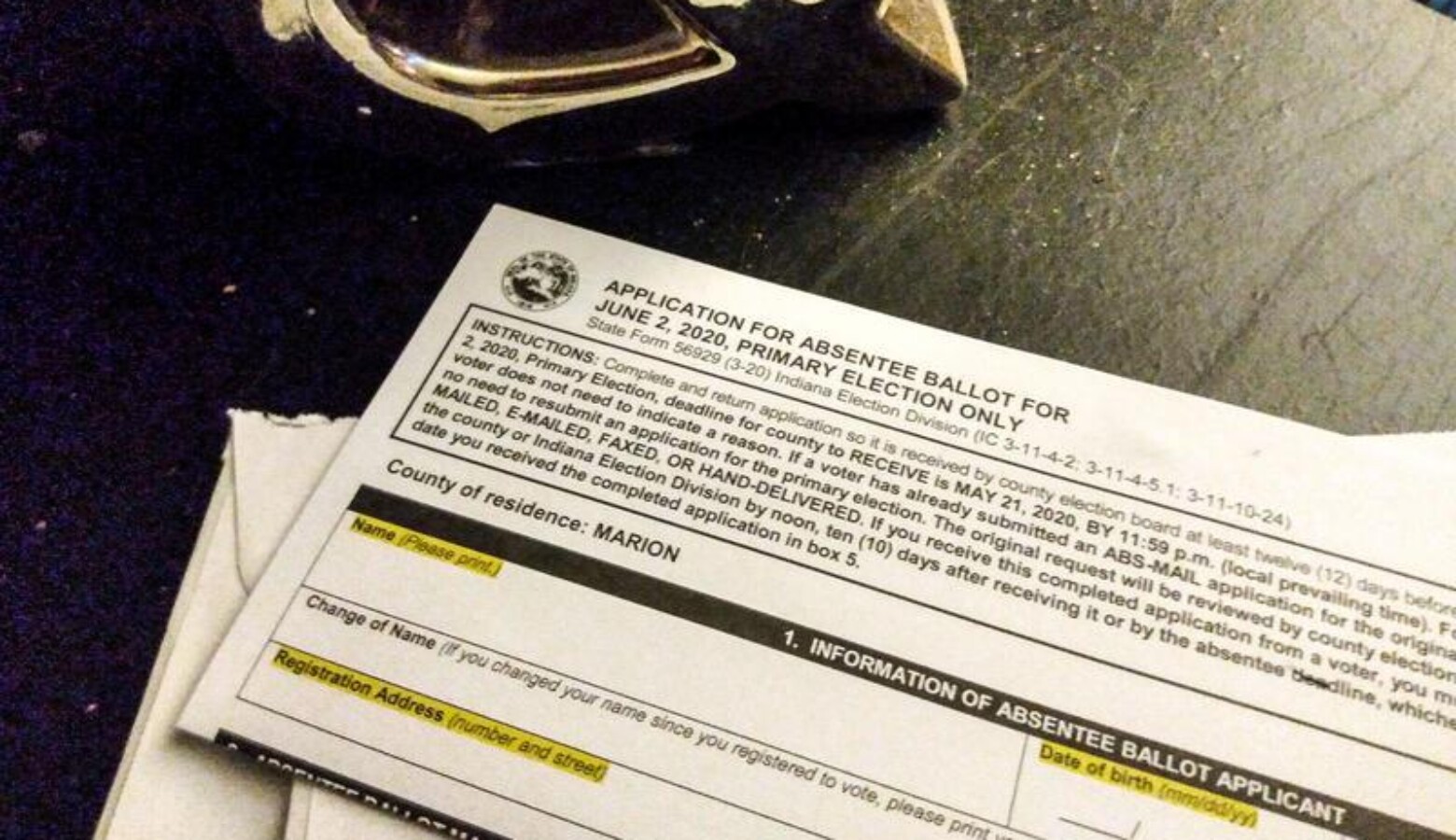Hoosiers across the state are receiving unsolicited absentee ballot applications in the mail from the Indiana Democratic and Republican parties. (Lauren Chapman/IPB News)