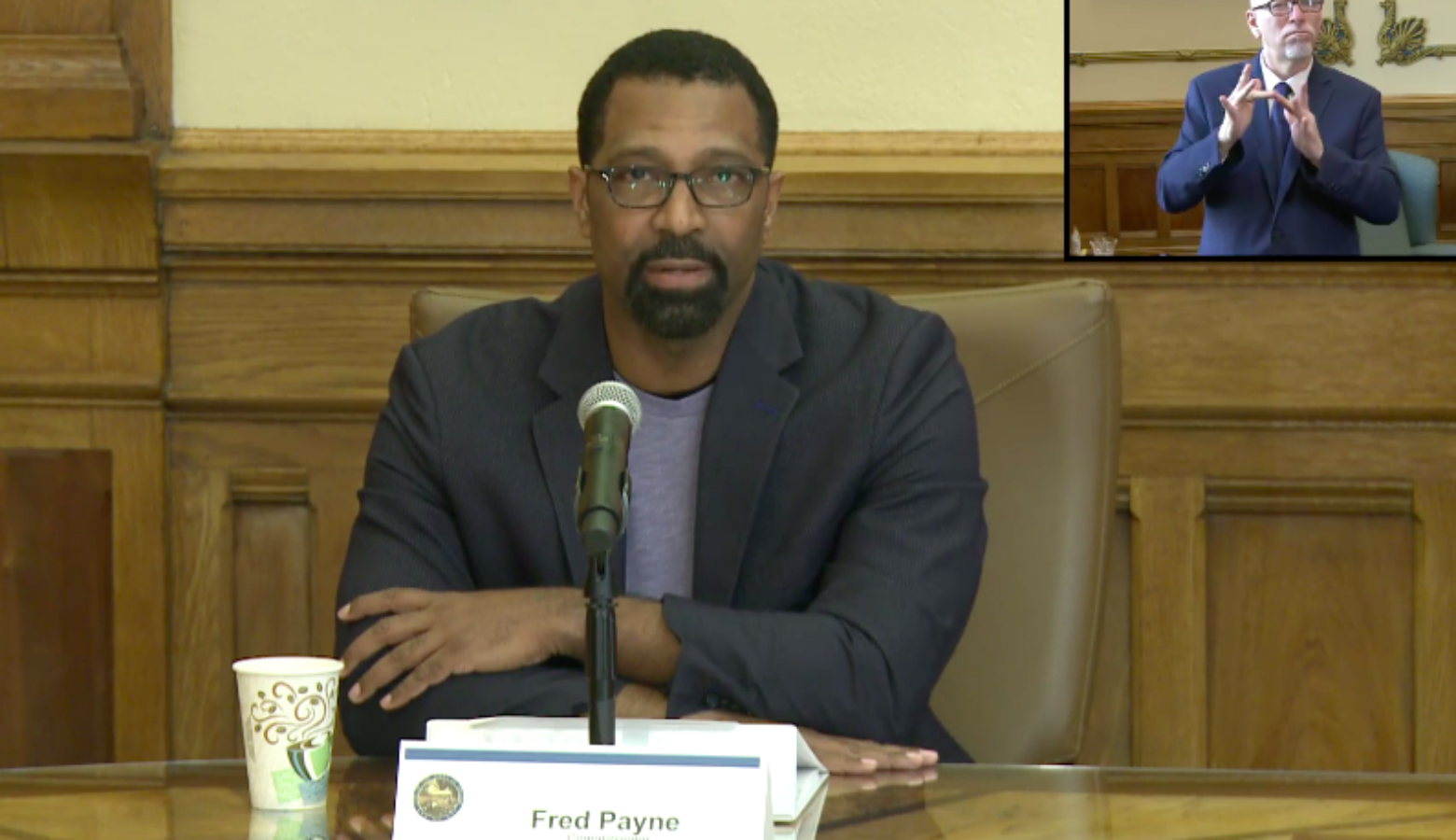 Fred Payne, commissioner of the Indiana Department of Workforce Development, gives an update on the agency's actions at a virtual press conference. (Zoom screenshot)