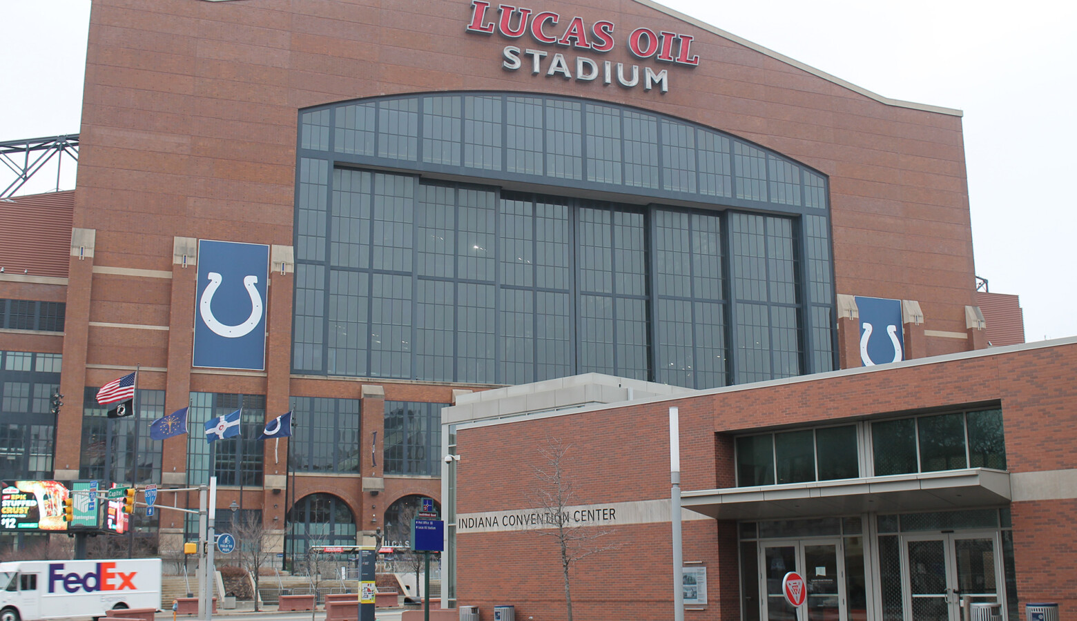 Lucas Oil Stadium is one of six sites the NCAA is using to host the 2021 Men's Division I Basketball Championship. The venue could have up to 17,500 people at a game based on the capacity limits. (Lauren Chapman/IPB News)