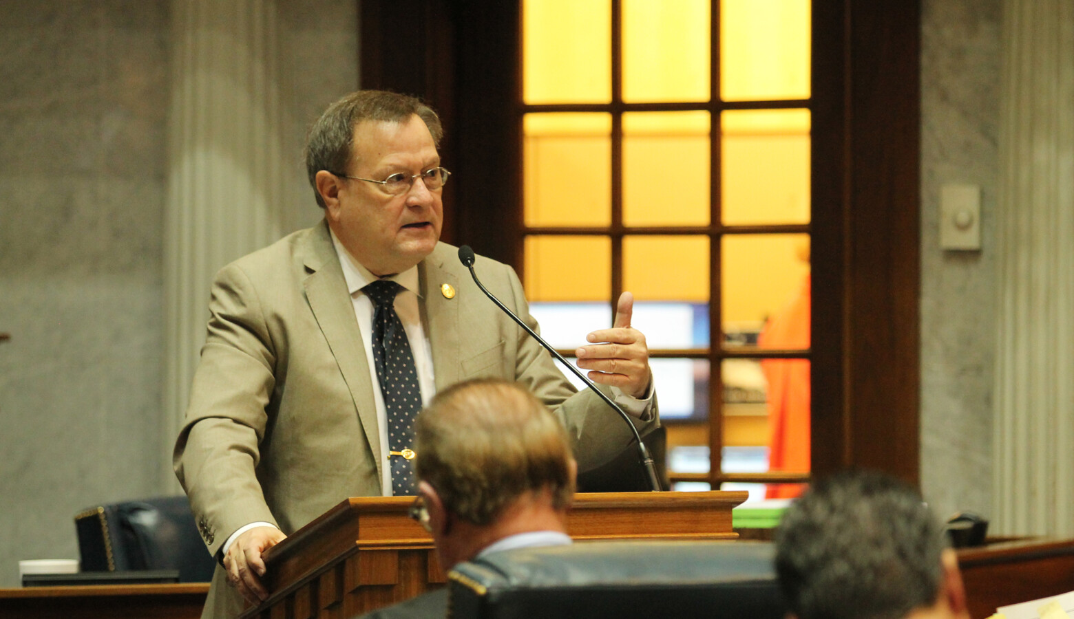 Sen. Mike Young said there are examples from across the country where prosecutors announced they categorically won't charge people for certain crimes. (Lauren Chapman/IPB News)