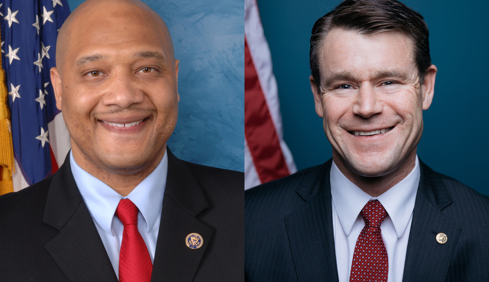 U.S. Rep. André Carson (D-Indianapolis), left, is a strong backer of President Joe Biden's agenda. U.S. Sen. Todd Young (R-Ind.), right, said there are some areas of agreement. (Congress.gov)