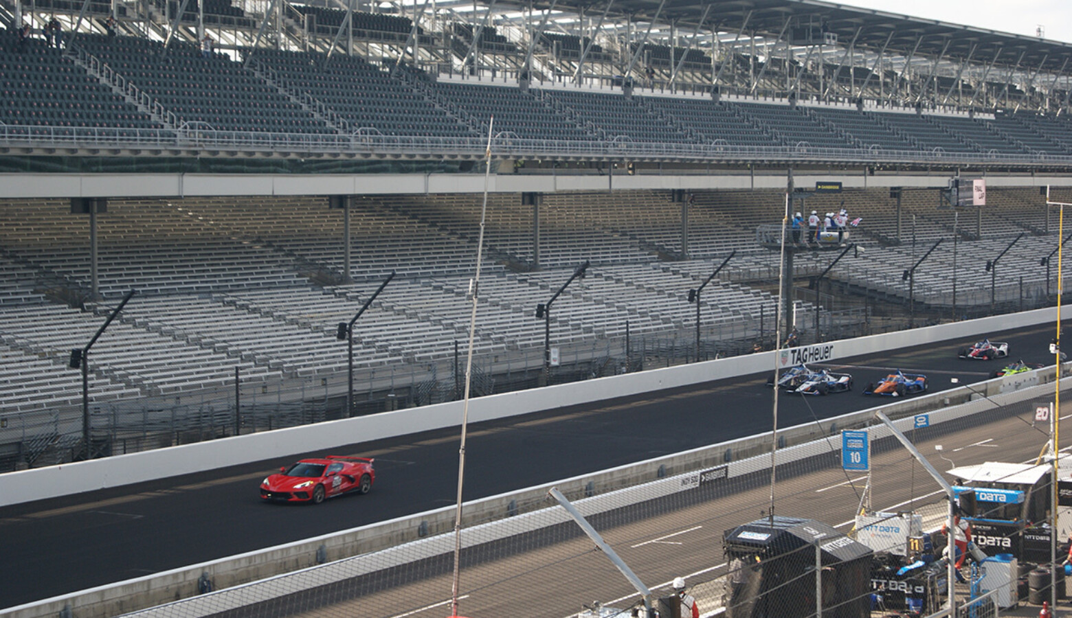 The 2020 Indianapolis 500 ran without fans in the stands in late August. (Samantha Horton/IPB News)