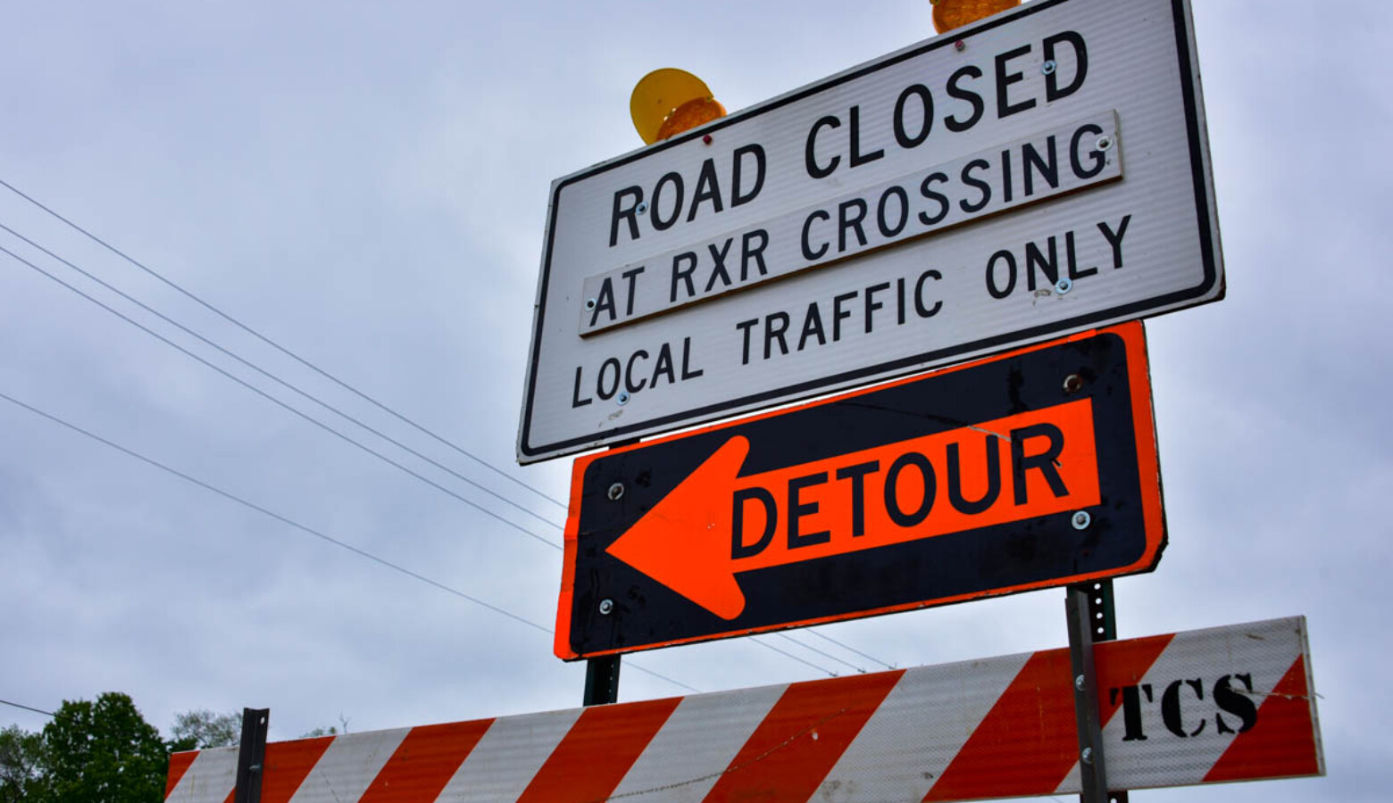 A detour warning sign for roadwork near Elkhart, Indiana. (Justin Hicks/IPB News)