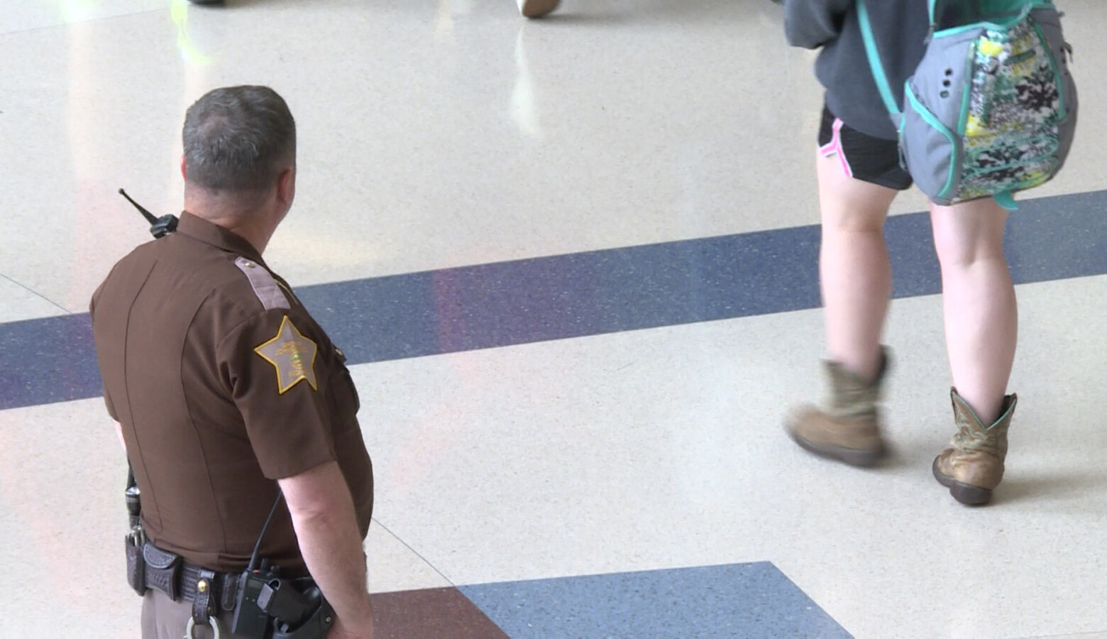 Schools across the country began using resource officers in the 1950s, with school-based policing efforts growing increasingly popular in the aftermath of school shootings. (Jeanie Lindsay/IPB News)