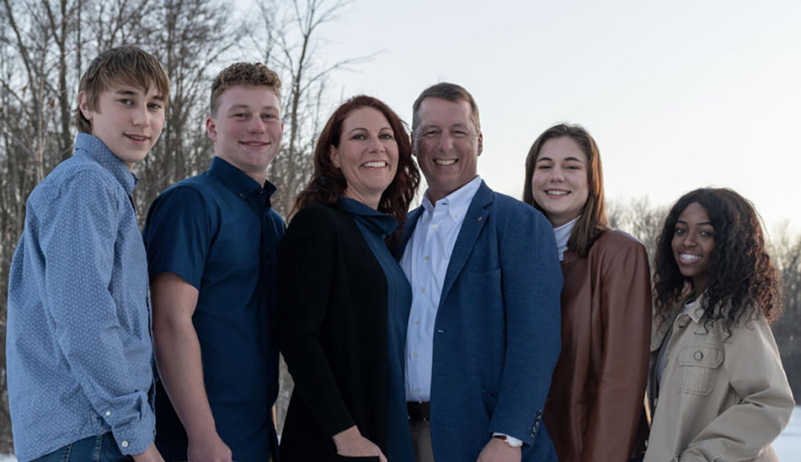 Eric Doden (center, with his family) was the first Republican to announce his candidacy in the 2024 race for Indiana governor. (dodenforindiana.com)