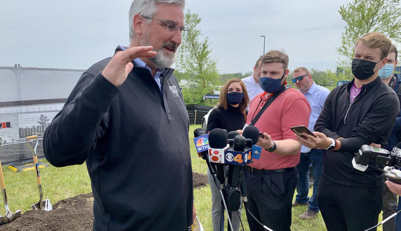 The average number of new COVID-19 cases is nearly triple what it was a month ago, the biggest increase since April 2020. Holcomb did not reimpose COVID-19 restrictions, and said the situation is very different. (Brandon Smith/IPB News)