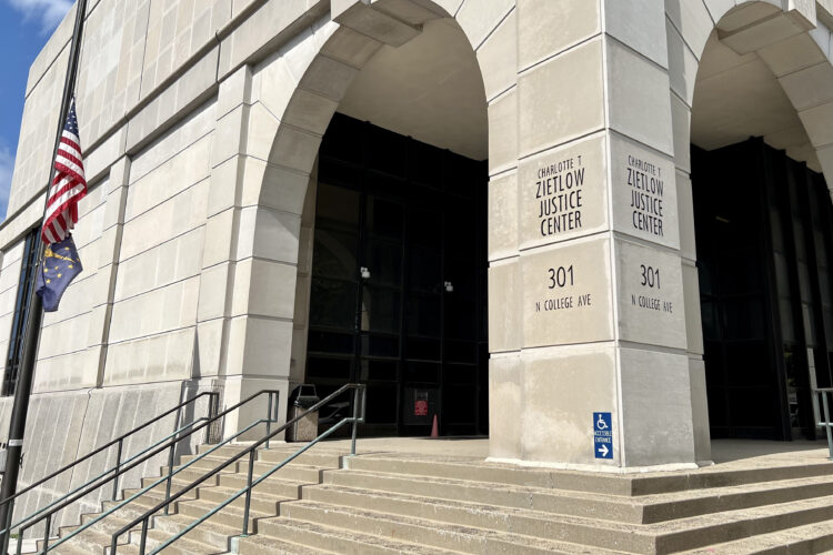 The exterior of the Charlotte T. Zietlow Justice Center in Bloomington, Indiana.