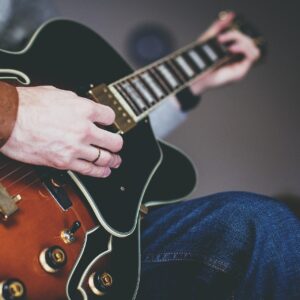 Man Playing Jazz Guitar