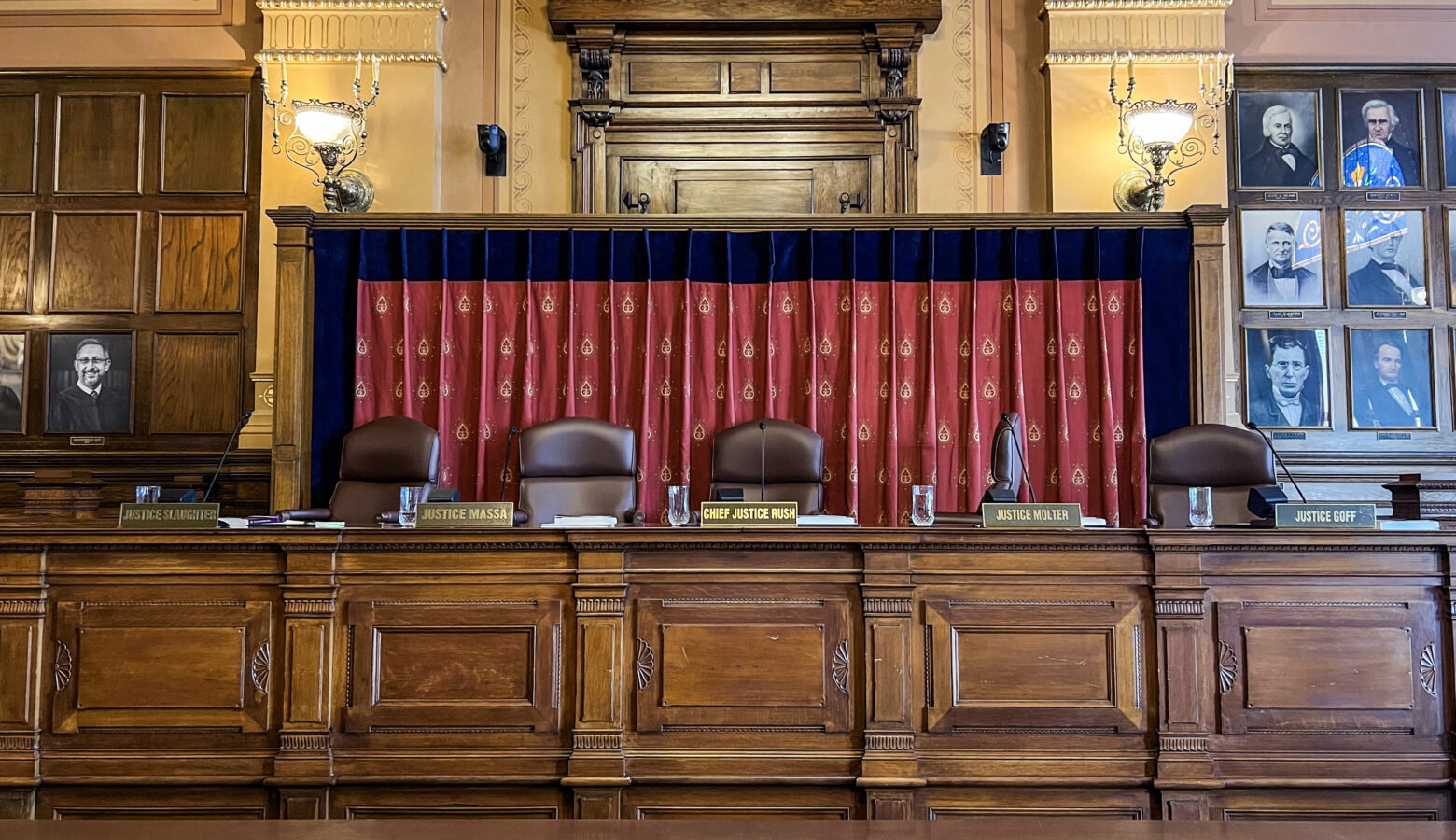 The Indiana Supreme Court chamber.